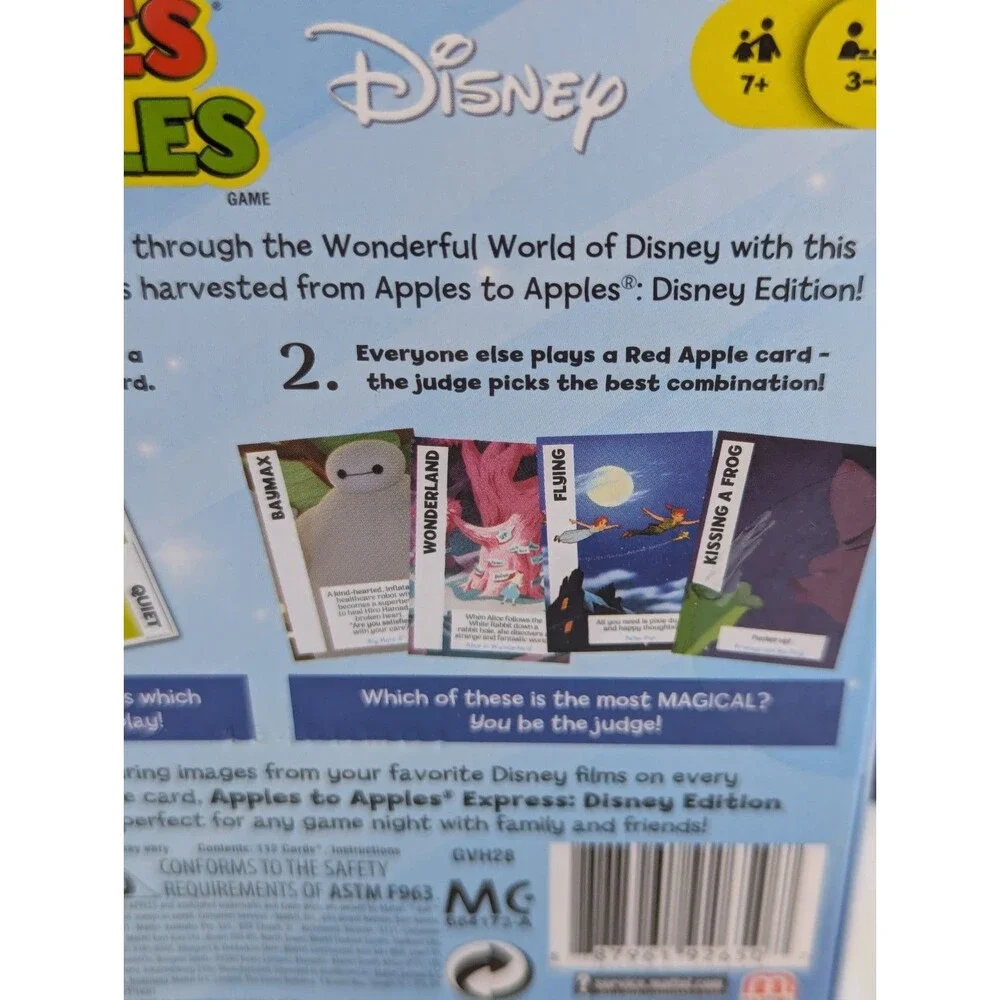 Apples to Apples Express Mattel Card Game Disney Edition